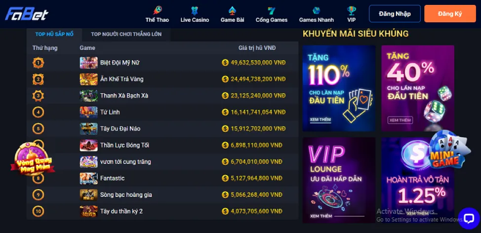 Các loại trò chơi Bắn Cá phổ biến bj888 casino